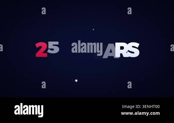 Animated Two Hundred Fifty Years Typography Reveal with Rotating ...