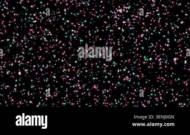Sparkling pink and teal particles forming thanks for watching text on ...