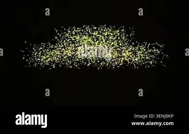 Happy Anniversary text animation with sparkling golden particles on ...