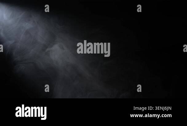 Soft Smoky Atmosphere Lit By Angled Spotlight Beam, Drifting Particles ...