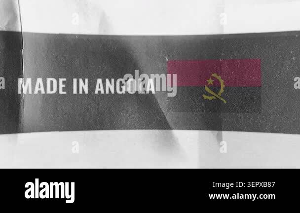 Angola Flag Reveal Made In Label Motion Stock Video Footage - Alamy