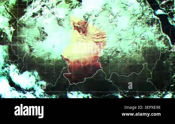 CHAD Rotating Map Satelite Map Style Stock Video Footage - Alamy