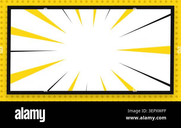 This video features an animated comic book style background with radial ...