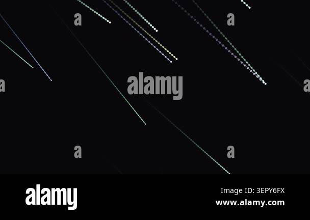 Shooting stars digital animation features abstract glowing light trails ...