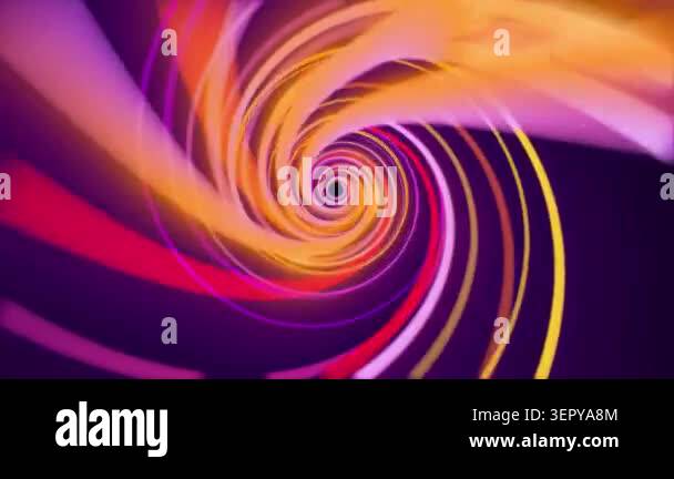 Super colorful abstract background with a swirling spiral tunnel of ...