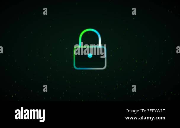 This abstract motion graphic features a vibrant glowing outline of a ...