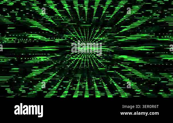 speed green line background animation on black. Radial technology light ...