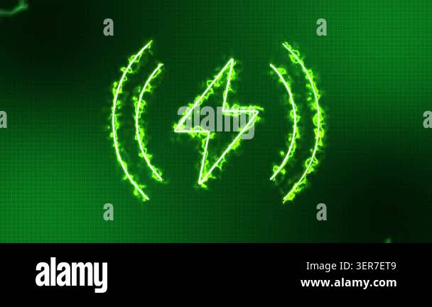Wireless charging icon with electrical energy glow, Fast charge symbol ...