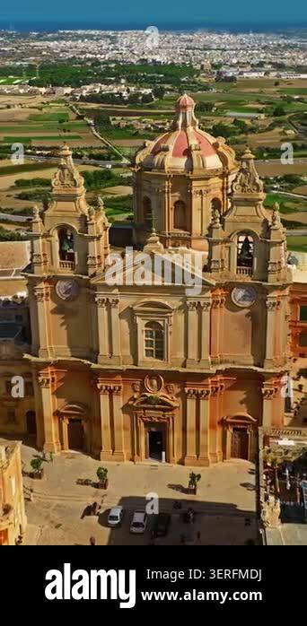 Aerial View Of Mdina A Beautiful Historic City With Centuries Of aerial-view-of-mdina-a-beautiful-historic-city-with-centuries-of