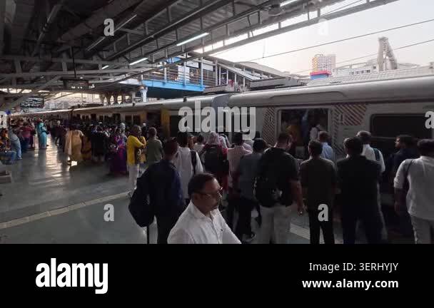 Mumbai, India - 03 June 2026 : Passengers waiting for the local train ...