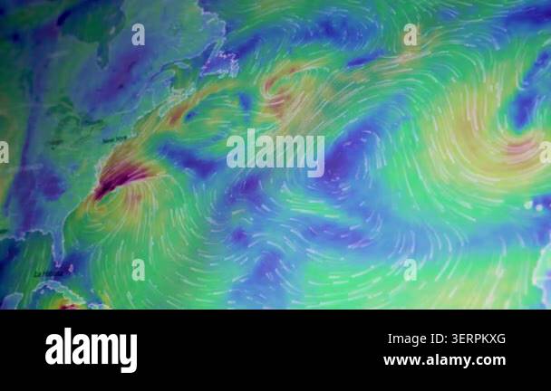 North Atlantic ocean weather cyclone winds pressure storm graphic ...