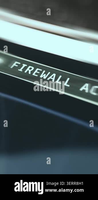 Firewall active status notification on security dashboard Stock Video ...