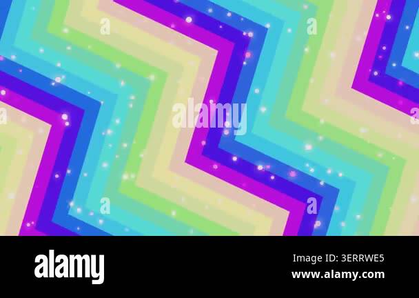 Colorful Zig-Zag Animated Background with Sparkles Loop Stock Video ...
