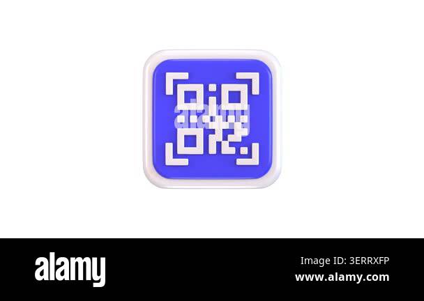 3d qr code animation concept on scanning for payment qr code 3d ...
