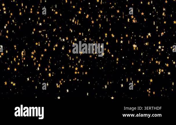 Golden Sparkling defocused stars particles video animated background ...