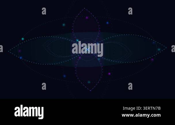 Abstract Geometric Background with Glowing Particles and Light Lines ...