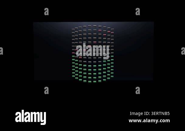 Abstract 3D Digital Data Cylinder Visualization with Dynamic Colorful ...