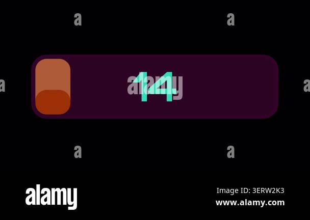 Digital video player ui element with red progress bar and time ...