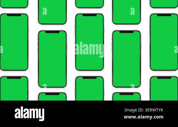 A Grid Of Ten Smartphones With Green Screens greenscreen chroma Key a-grid-of-ten-smartphones-with-green-screens-greenscreen-chroma-key
