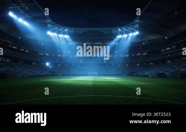 Futuristic Football Stadium Lights Animation 4K | Sports Arena ...