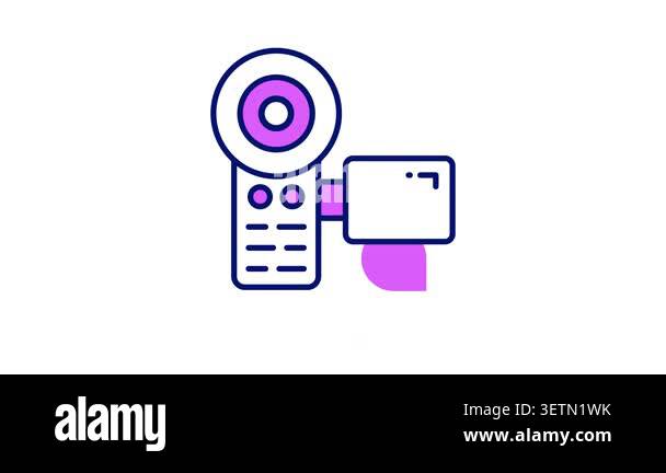 Beautifully designed animated vector of handycam in trendy style ...