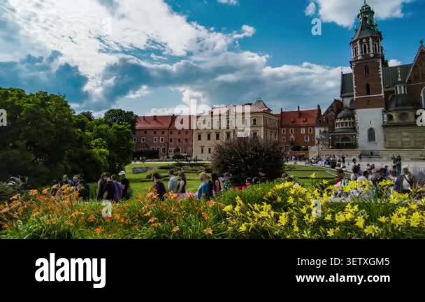 Krakow castle time lapse, Poland Stock Video Footage - Alamy