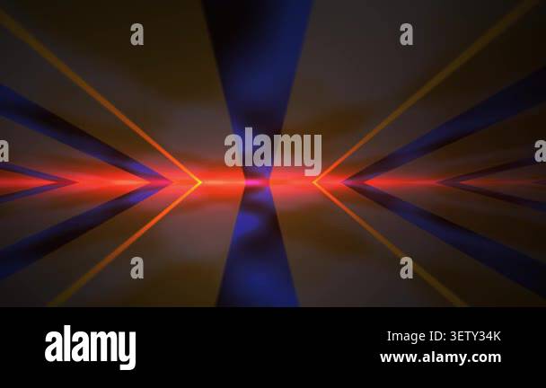 A mesmerizing display of vibrant orange and blue light beams emanating ...