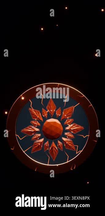 A secure solar power medallion features intricate glowing circuitry on ...
