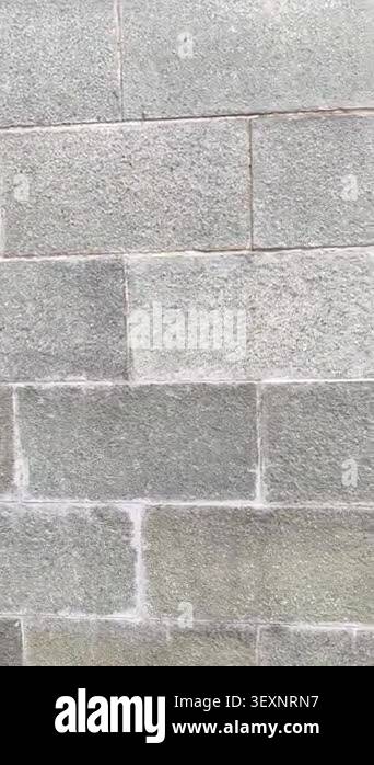 Gray Granite Stone Block Wall Texture. Close-up pan of a textured wall ...