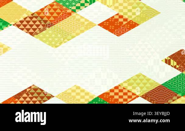 Traditional Japanese Pattern Mosaic 4K Stock Video Footage - Alamy