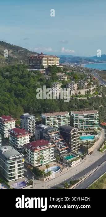 Compact arrangement of buildings creates strong urban pattern Stock ...