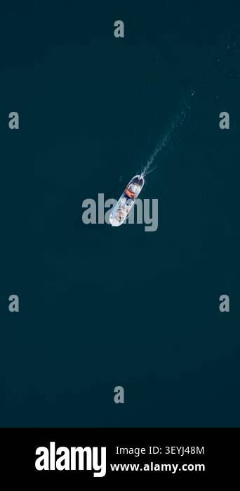 Beautiful wake pattern behind moving vessel Stock Video Footage - Alamy