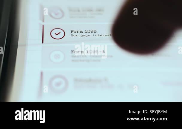 Tax Filing Dashboard Featuring Form Selection Checklist Stock Video ...