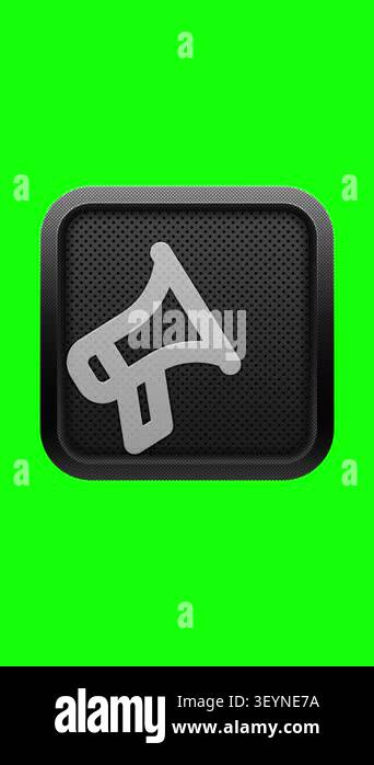 Futuristic neon code interface icon on green screen background Stock ...
