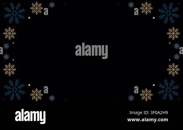 Snowflakes seamless border animation. Snowflakes seamless pattern. Snow ...