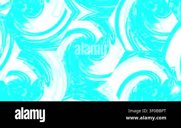 Digital artwork featuring vibrant blue swirling lines and fluid shapes ...