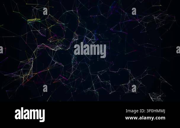 Blue Plexus Futuristic Technology Abstract Background Stock Video ...