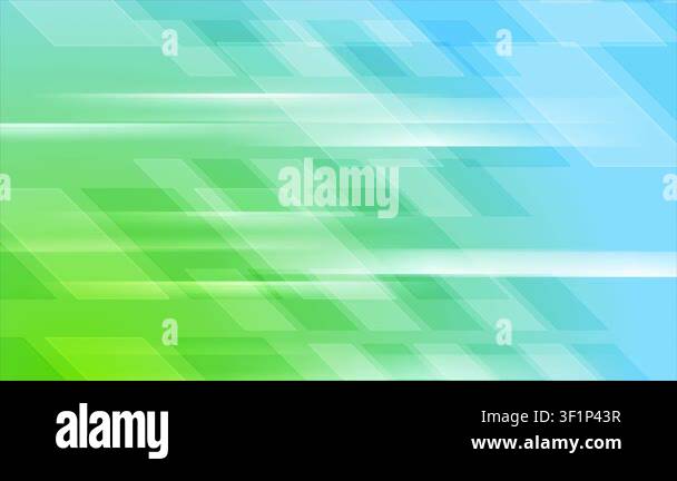 Green blue glossy geometric tech abstract background. Seamless looping ...
