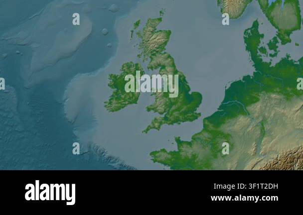 Irish Sea and St. George's Channel. Location diagram on a colored ...