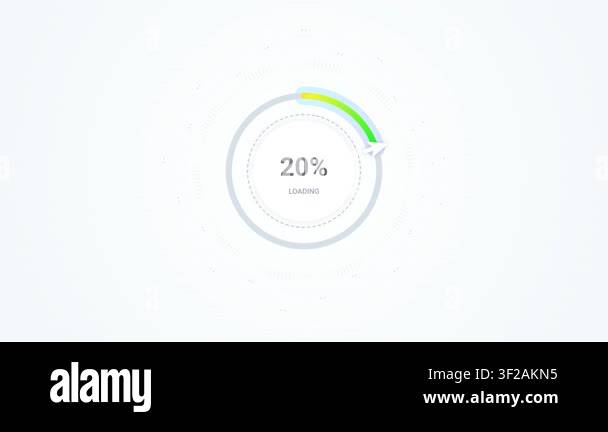 Modern circular progress bar animation with a dynamic color spectrum ...