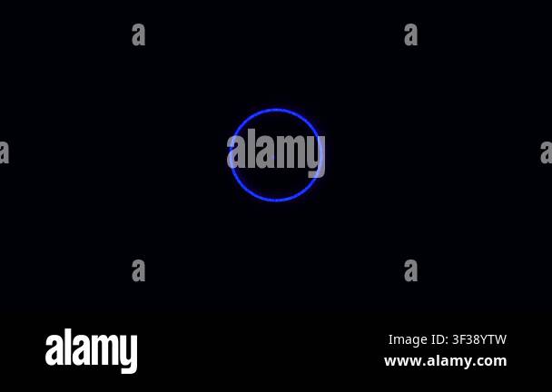 Blue Check Mark Symbol Inside Glowing Blue Circle on Black Background ...