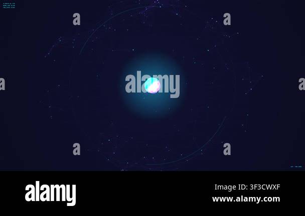 Abstract digital animation of an interactive AI chatbot featuring ...