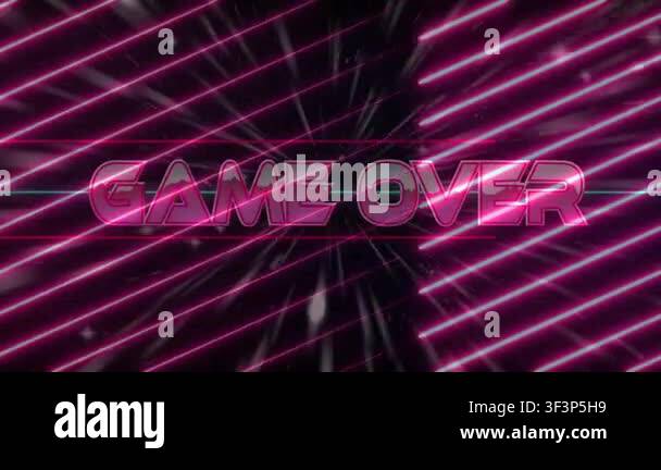 Opening Diagonal Laser Sweep Starting Neon GAME OVER Text Revealing opening-diagonal-laser-sweep-starting-neon-game-over-text-revealing