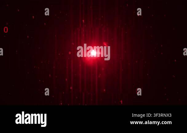 Binary Code Data Digital Technology Background with Light Stock Video ...