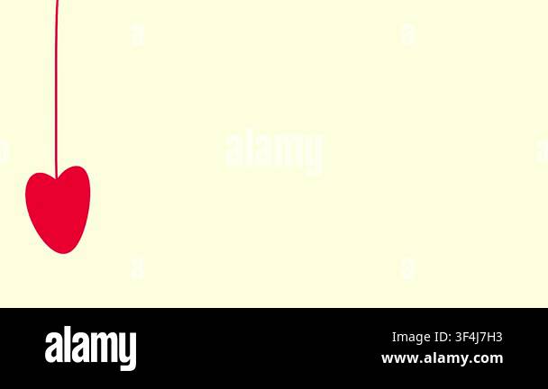 loop animation red line heart icon for valentines day, love line icon ...