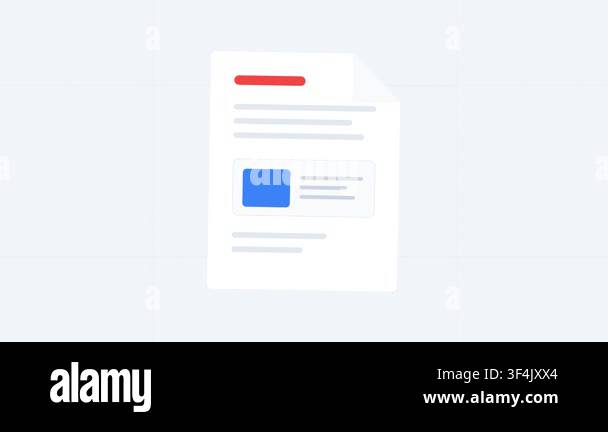 Minimalist UI Design Animation with Abstract Blue and Red Geometric ...