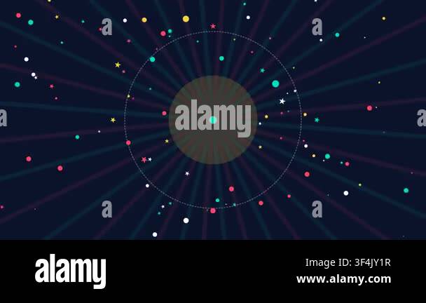Futuristic New Year 2027 Countdown Animation with Colorful Stars and