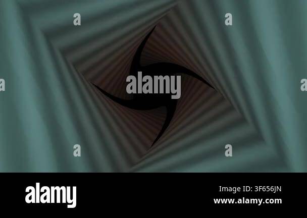 Abstract cyber tunnel 3D animation features a dark, swirling vortex at ...