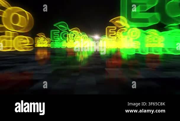 Eco mode and ecology friendly symbol abstract cyber concept. Digital ...