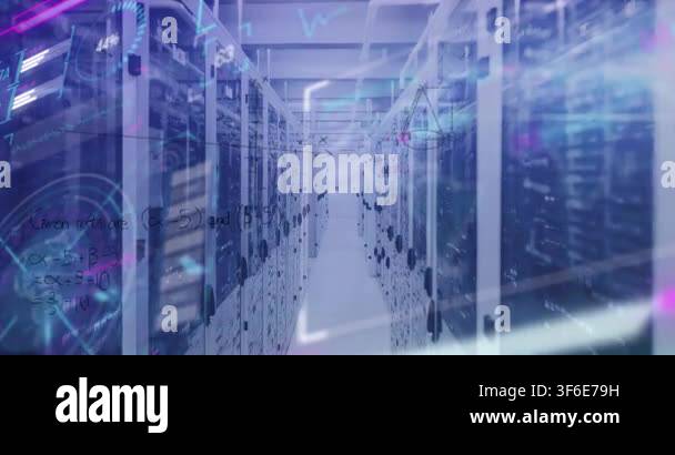 Animation of mathematical equations and data processing against ...